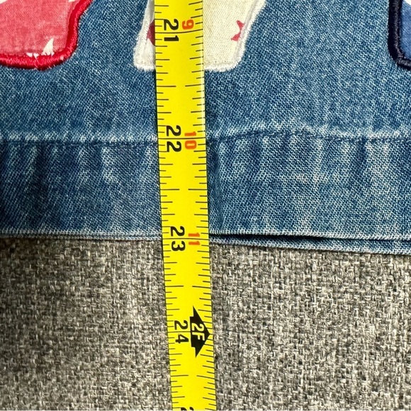 New Directions Vintage Women’s Denim Cat Lady Patriotic Sleeveless top Size M - Picture 9 of 13